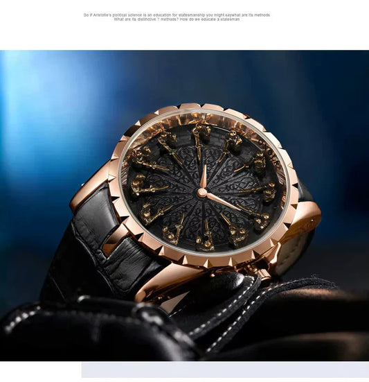 ONOLA 3809 Men's Luxury Gold Quartz Watch – Elegant Design, Waterproof