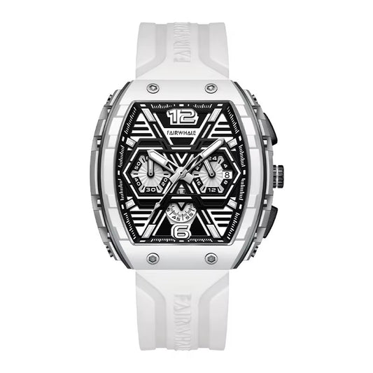 Mark Fairwhale Men’s White Luxury Sports Watch for MEN